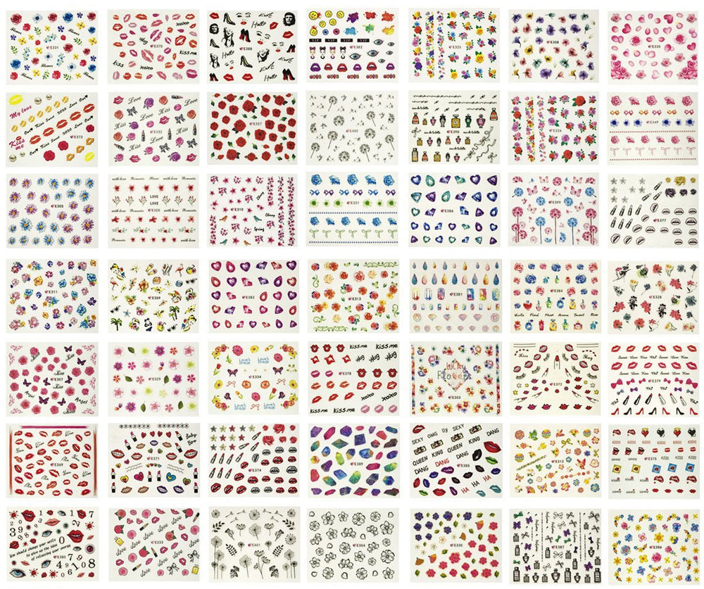 Beauty Nail Art Nail Stickers (50 sheets/2000+ Nail Decal Stickers)