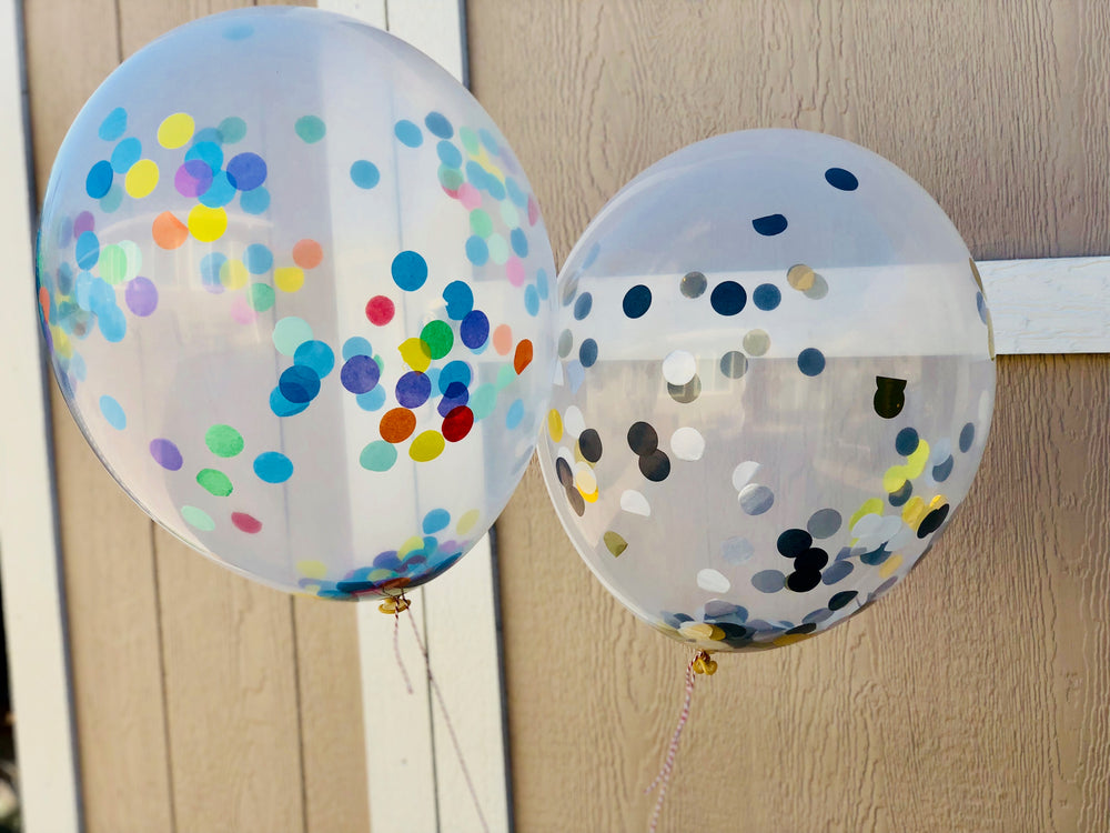Custom 18" Confetti Balloons Kit Round Confetti Balloons (set of 10)